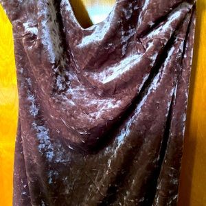 Crushed velvet mini dress